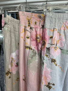 Linen Flower Flowy Pant