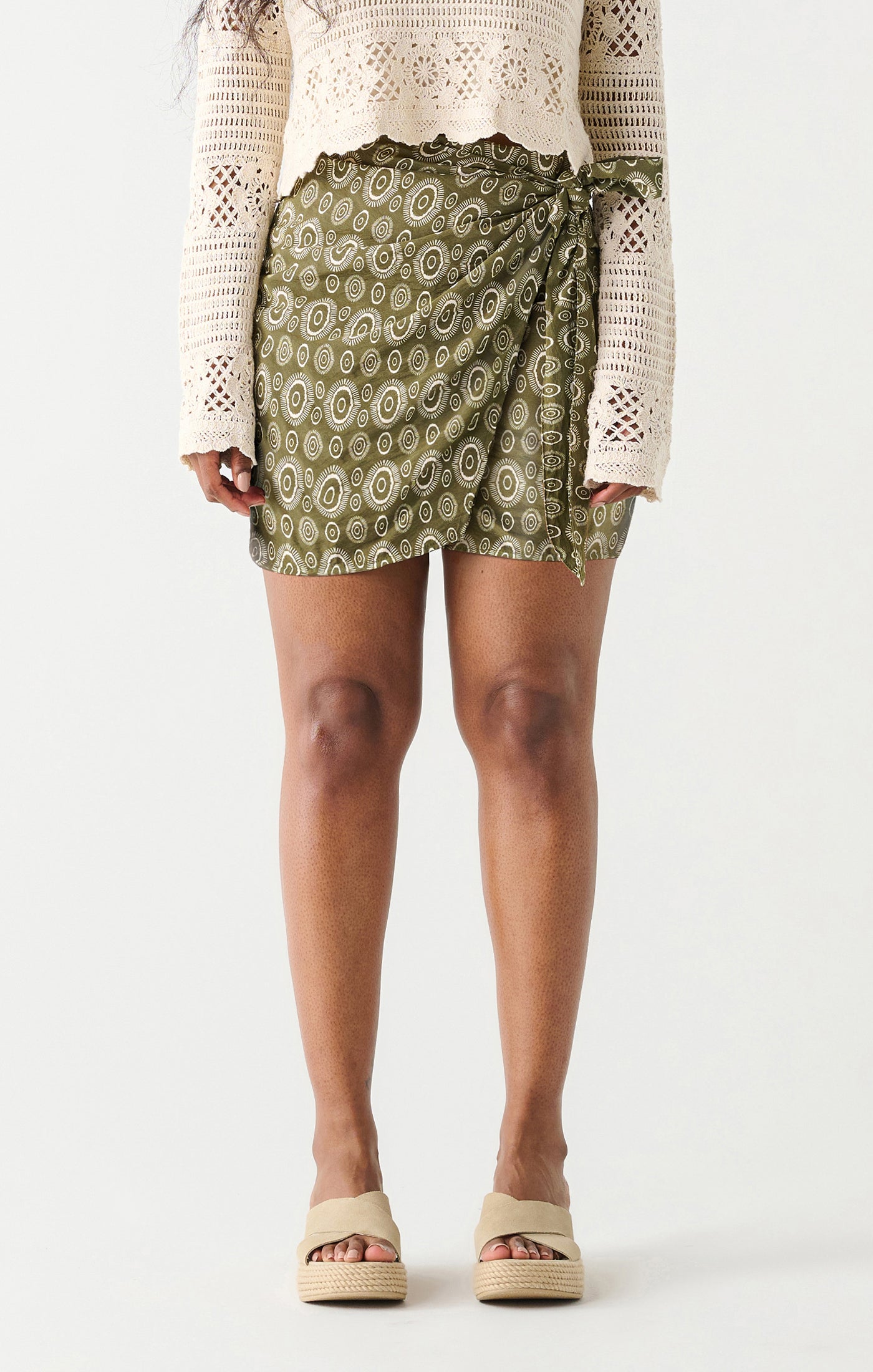 Printed Skort With Knot