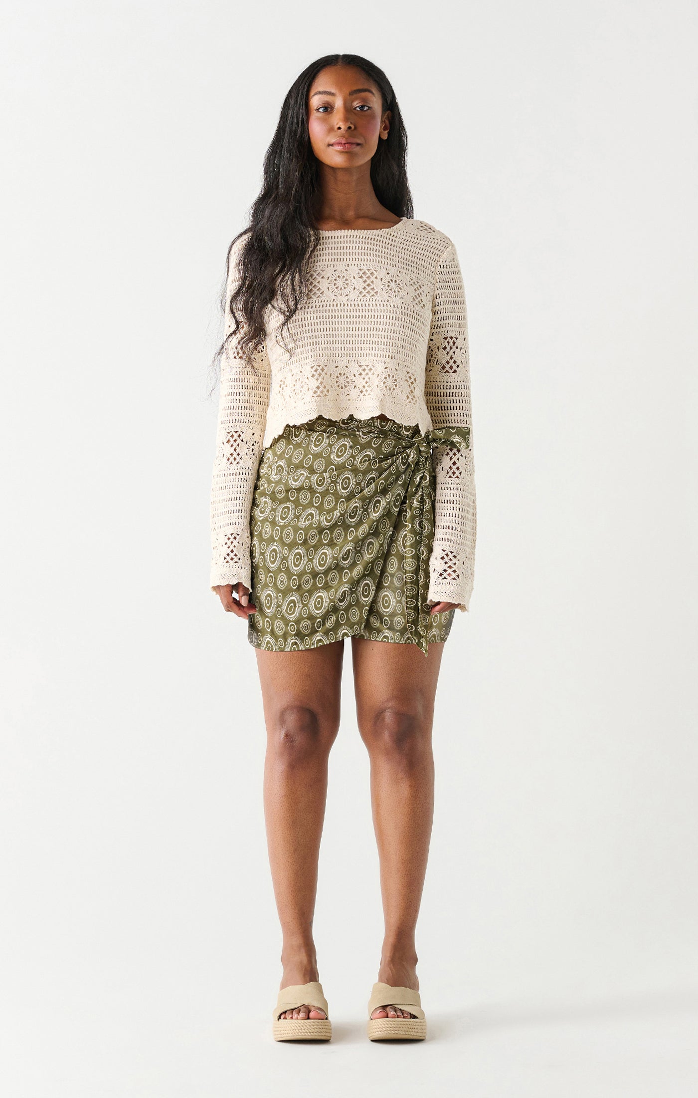 Printed Skort With Knot