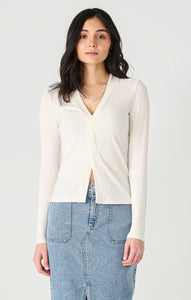 Ls Textured Twist Front Top