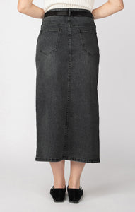 Denim Lt Grey Maxi Skirt