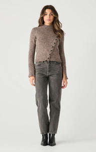 Ls Asymmetric Buttoned Sweater