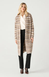 Textured Stripe Open Cardigan