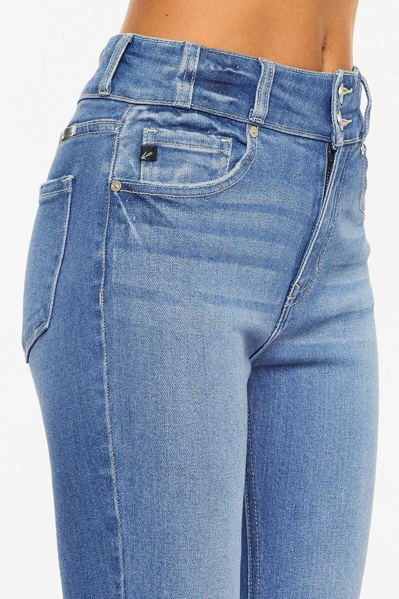 Sarah High Rise Slim Straight Jean