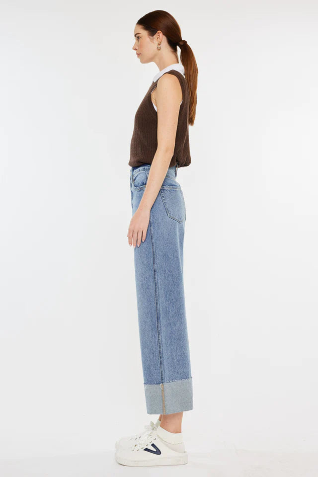 90's Cropped Wide Leg