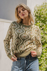 Fall Flower Power Sweater