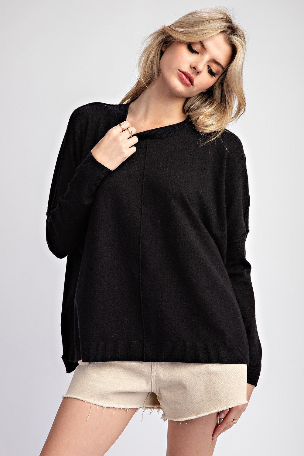 Round Neck Sweater Top