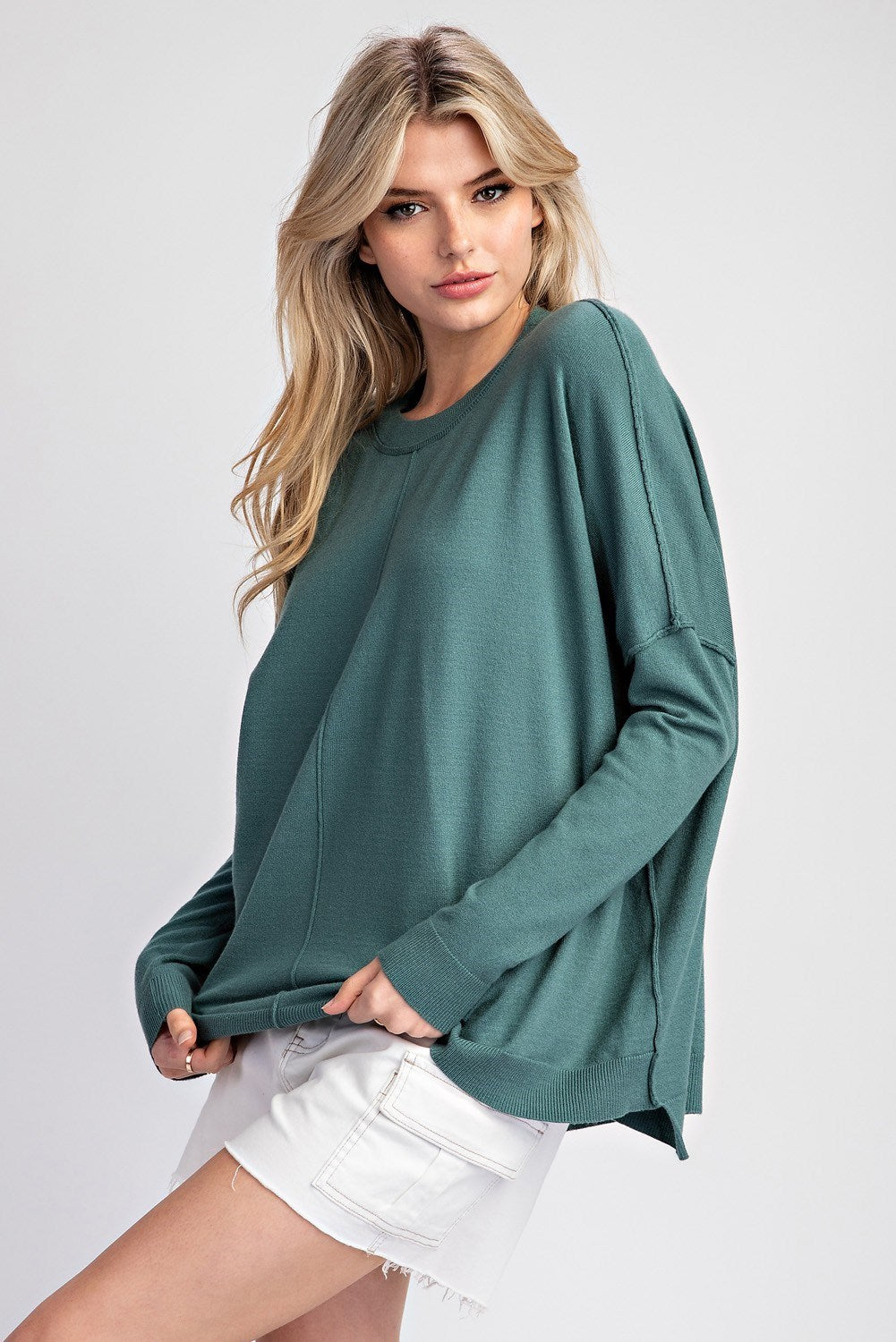 Round Neck Sweater Top