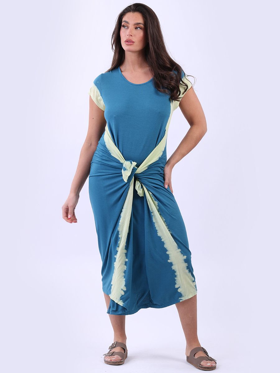 Italian Tie Dye Print Maxi Dress