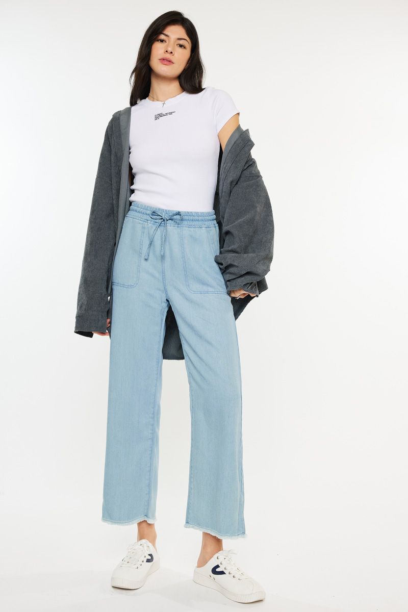 Millie High Rise Cropped Wide Leg Jean