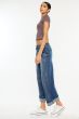 High Rise Cropped Wide Leg Denim