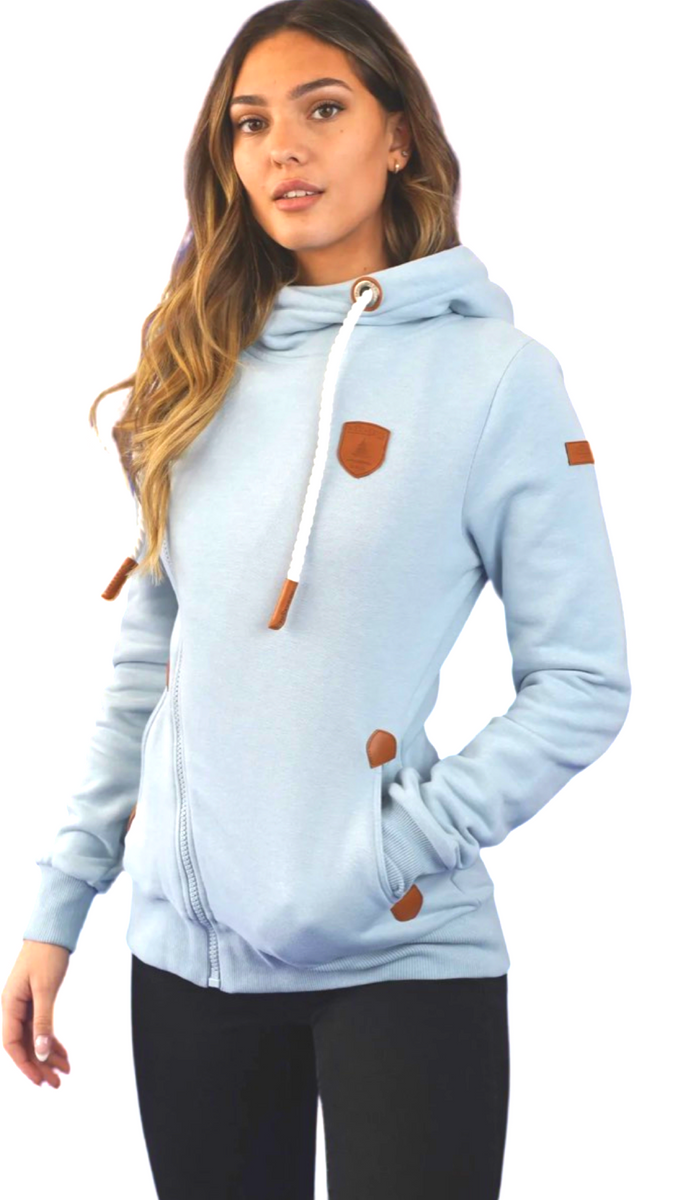 Athena Fog Cross Zip Hoodie