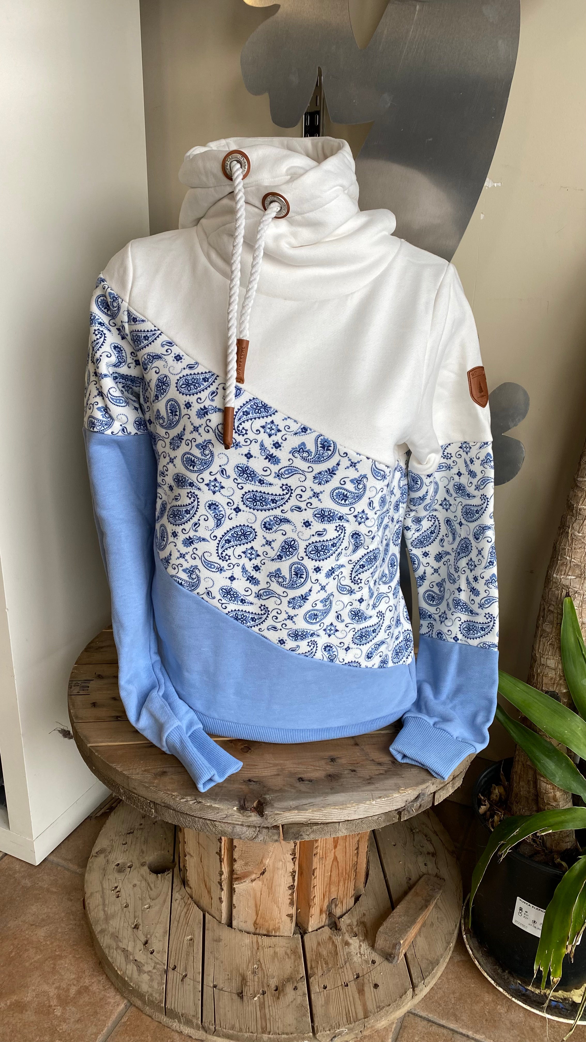 Paisley  Ivory Mix Ladies Hoodie